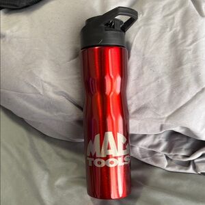 MAC Tools Metallic Red Water Bottle with Black Lid